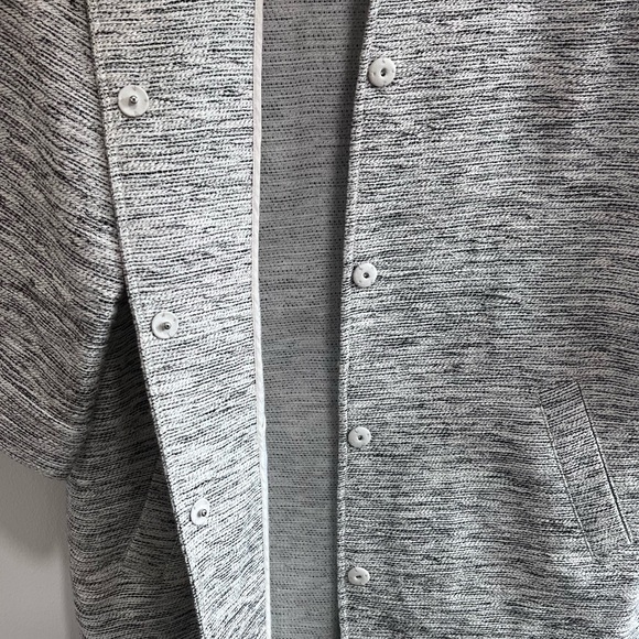 Eileen Fischer Woven Long 3/4 Sleeve Button Down Jacket, Round Neck, Ecru, P Med - Picture 5 of 11